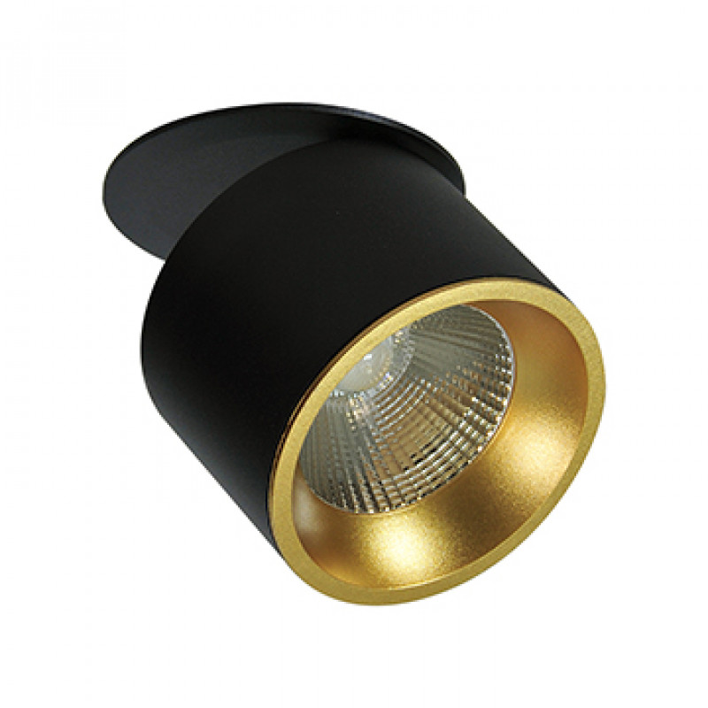 Встраиваемый SPOT светильник POLUX HARON BLACK/GOLD 20 LED 1500LM 309471