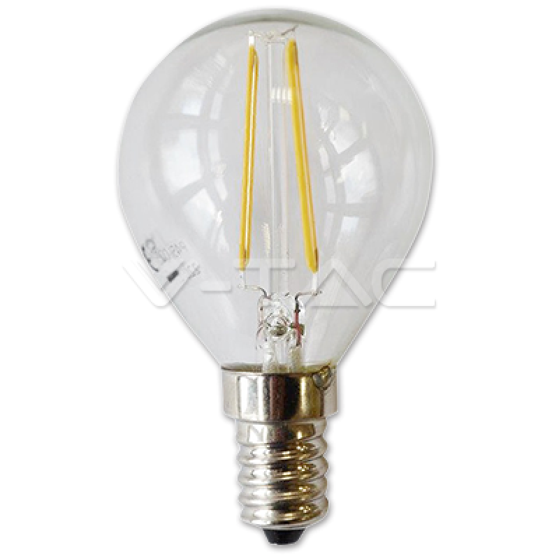 LED лампочка - LED Bulb - 2W Filament E14 P45 Warm White
