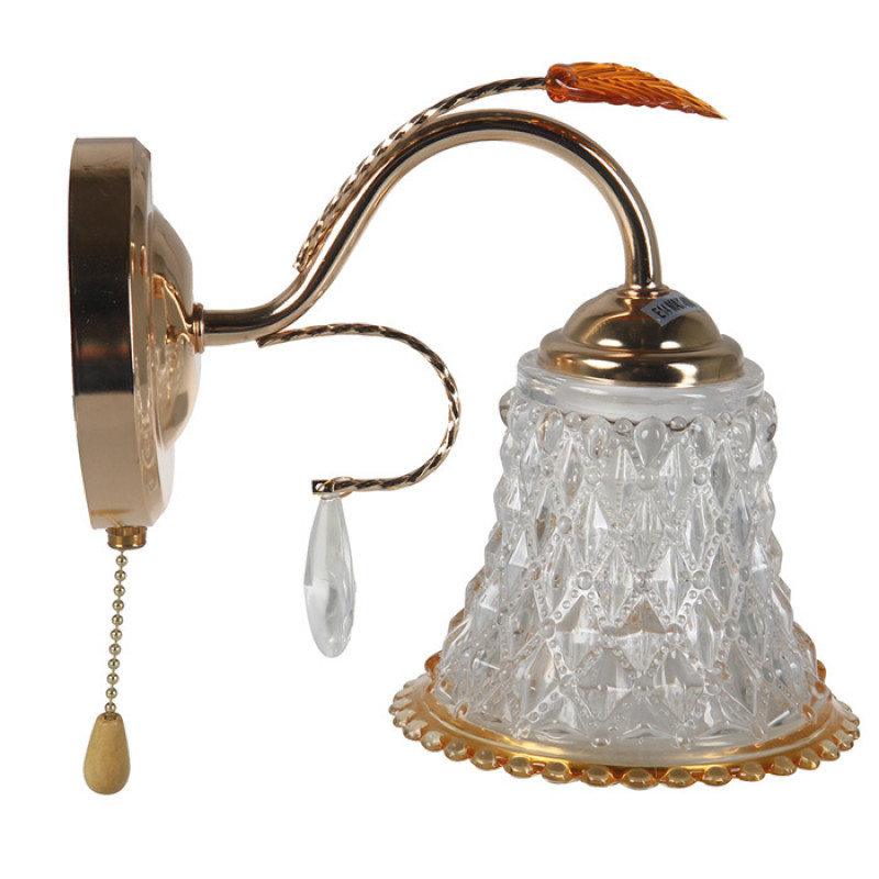 Classic wall lamp gold color with switch ERNESTINA 148436